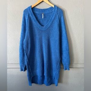 Free People | ribbed | long | oversized | blue | sweater | xs Note